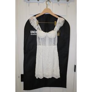 White Lace Mini Dress